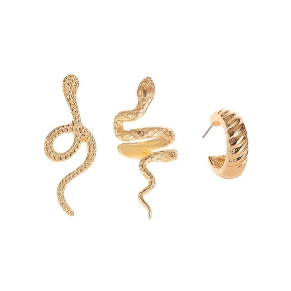 Gold Snake Ear Cuff Set - Picture 2 of 5